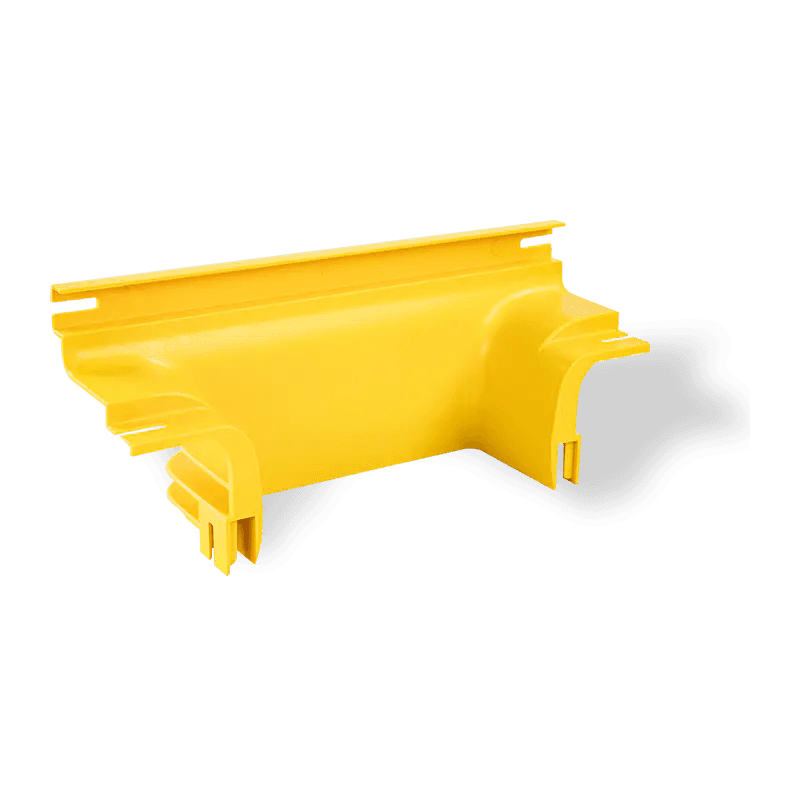 Fiber cable tray horizontal tee with build-in connecter